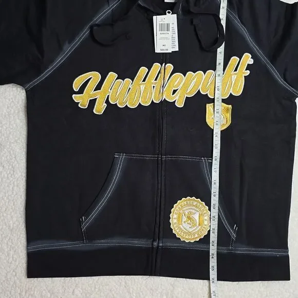 587 NWT Harry Potter Hufflepuff Women's Zippered Hoodie Size Medium - Picture 7 of 7